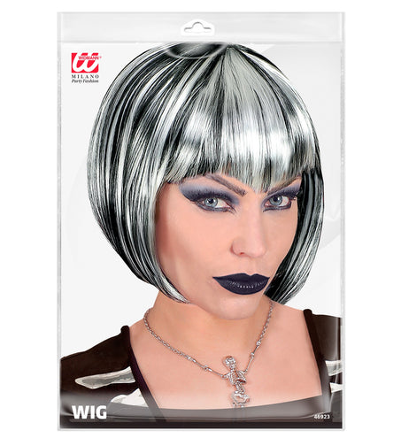 Widmann SRL Heksen pruik zwart wit