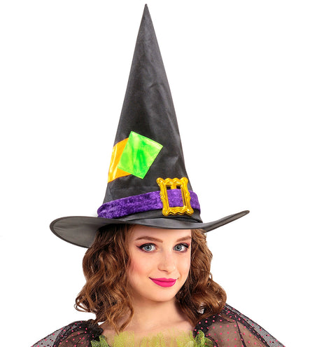 Widmann SRL Heksenhoed kind met lapjes