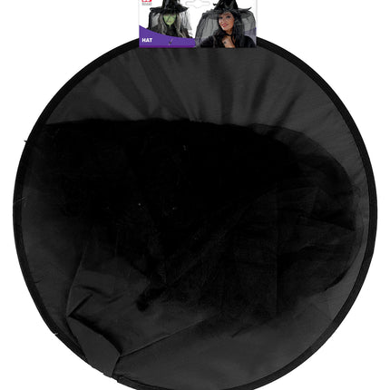 Widmann SRL Heksenhoed met voile en spin