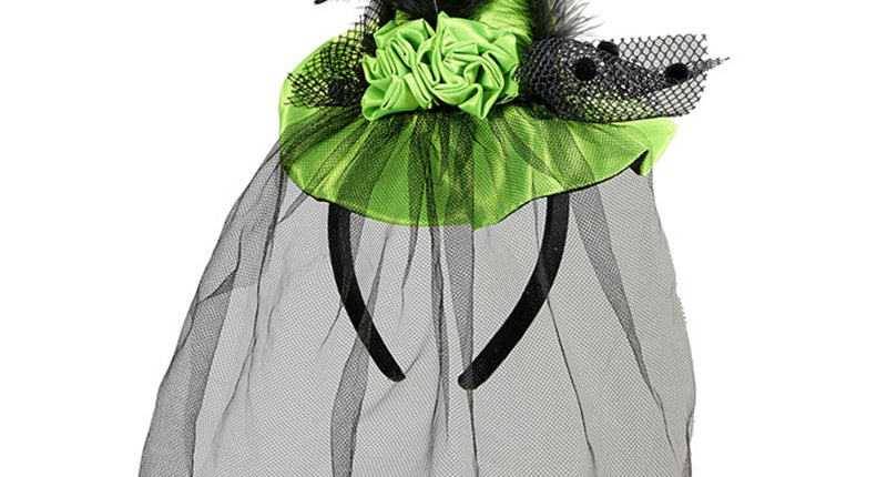 Widmann SRL Heksenhoed op haarband groen