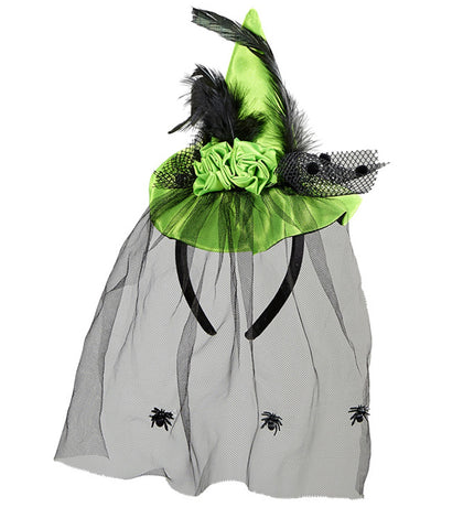 Widmann SRL Heksenhoed op haarband groen