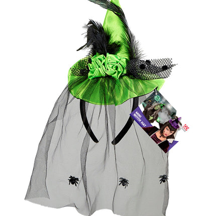 Widmann SRL Heksenhoed op haarband groen