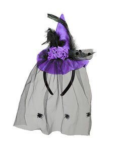 Widmann SRL Heksenhoed op haarband paars