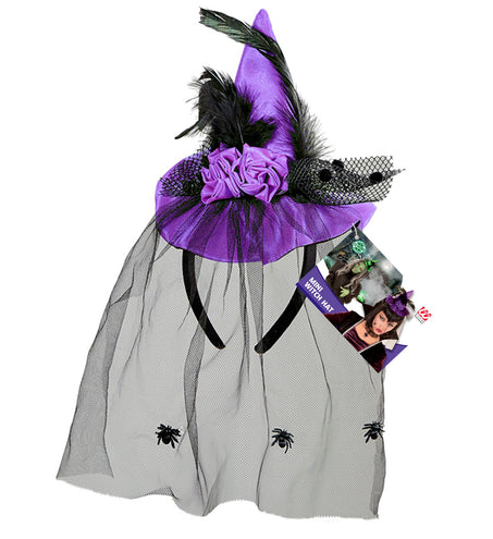 Widmann SRL Heksenhoed op haarband paars