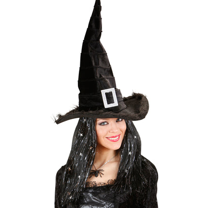 Widmann SRL Heksenhoed zwart fluweel