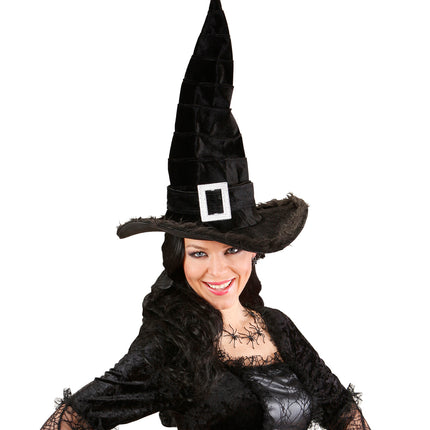 Widmann SRL Heksenhoed zwart fluweel