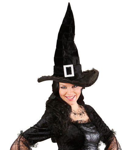 Widmann SRL Heksenhoed zwart fluweel
