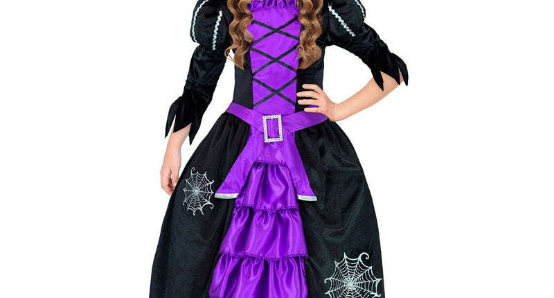 Widmann SRL Heksenjurk kind zwart paars