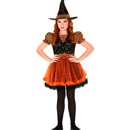 Widmann SRL Heksenjurk oranje Witchie