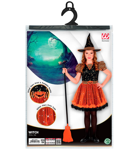 Widmann SRL Heksenjurk oranje Witchie