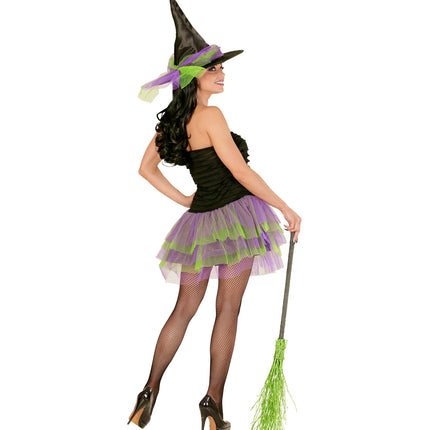 Widmann SRL Heksenjurk paars groen dames