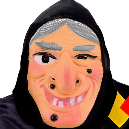 Widmann SRL Heksenmasker Tinie  met hoofddoek