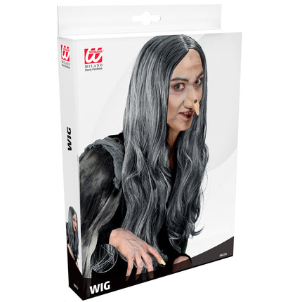 Widmann SRL Heksenpruik Crudelia grijs