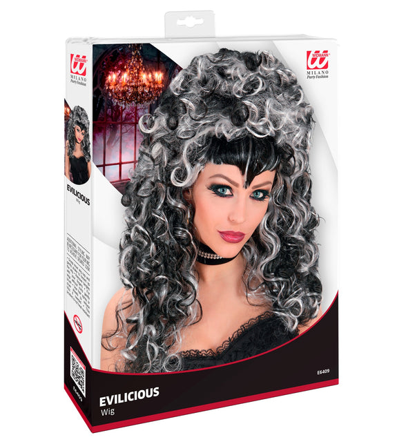 Widmann SRL Heksenpruik Evelicious grijs zwart