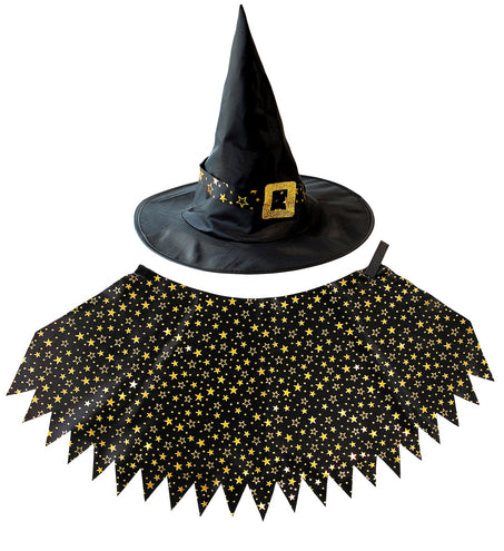 Widmann SRL Heksenset voor kids goud zwart