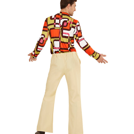 Widmann SRL Heren disco broek jaren 70 beige