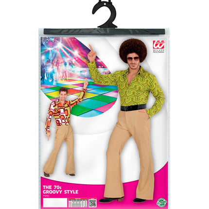 Widmann SRL Heren disco broek jaren 70 beige