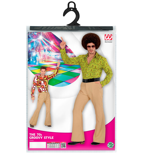 Widmann SRL Heren disco broek jaren 70 beige