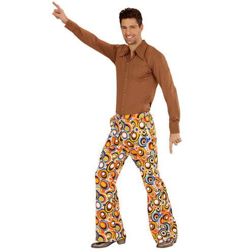 Widmann SRL Heren disco broek jaren 70 cirkels