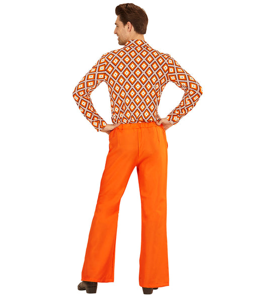 Widmann SRL Heren disco broek jaren 70 oranje