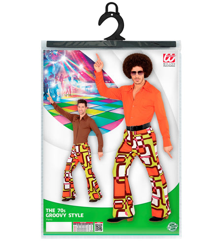 Widmann SRL Heren disco broek jaren 70 vlakken