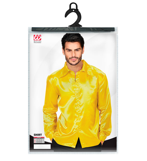 Widmann SRL Heren jaren 70 disco blouse geel