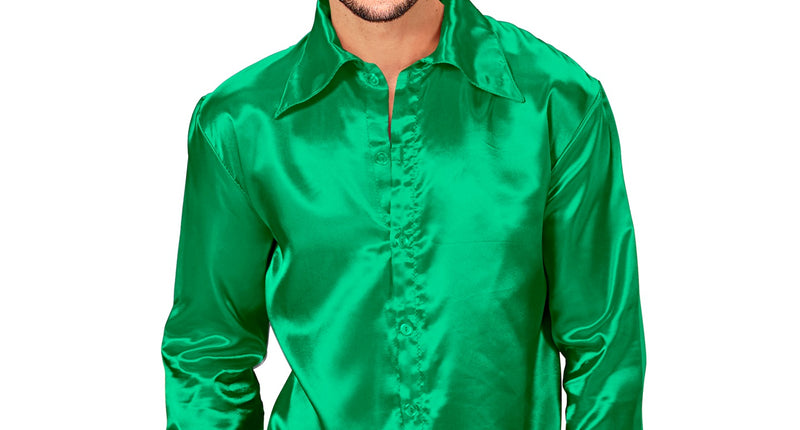 Widmann SRL Heren jaren 70 disco blouse groen