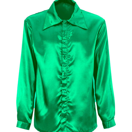 Widmann SRL Heren jaren 70 disco blouse groen