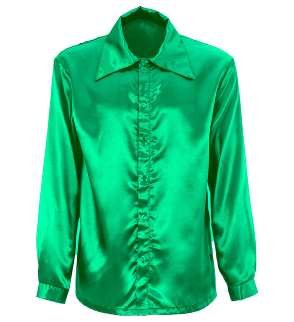 Widmann SRL Heren jaren 70 disco blouse groen