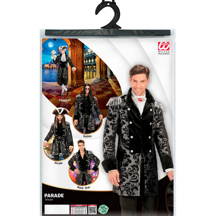 Widmann SRL Heren Parade show jas in zwart en zilver