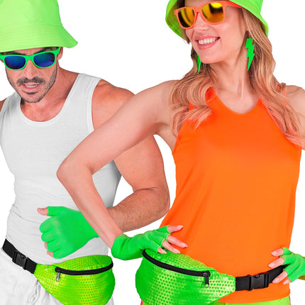 Widmann SRL Heuptasje pailletten neon groen