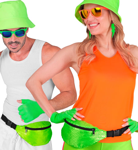 Widmann SRL Heuptasje pailletten neon groen