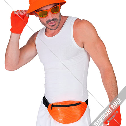 Widmann SRL Heuptasje pailletten neon oranje