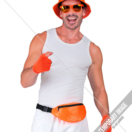 Widmann SRL Heuptasje pailletten neon oranje