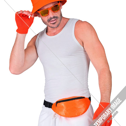 Widmann SRL Heuptasje pailletten neon oranje