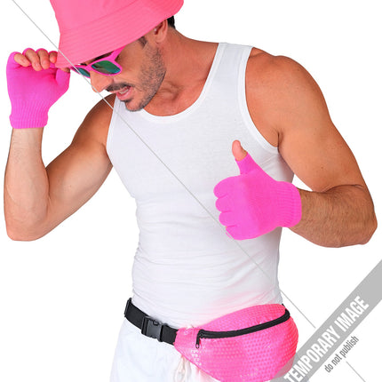 Widmann SRL Heuptasje pailletten neon roze