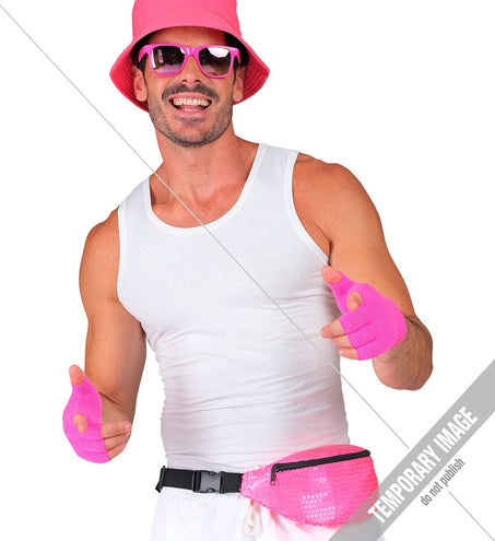 Widmann SRL Heuptasje pailletten neon roze