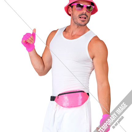 Widmann SRL Heuptasje pailletten neon roze