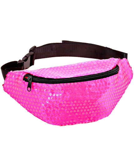 Widmann SRL Heuptasje pailletten neon roze