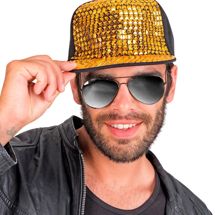 Widmann SRL Hip hop cap goud/zwart