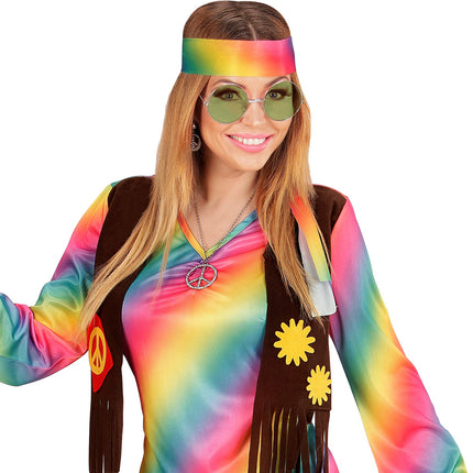 Widmann SRL Hippie bril groen grote glazen