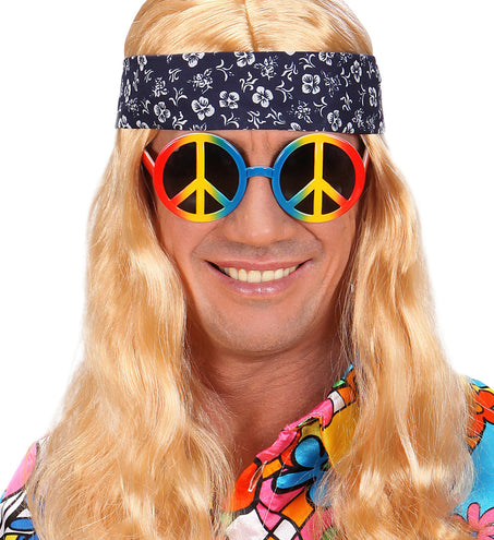 Widmann SRL Hippie bril peace regenboog