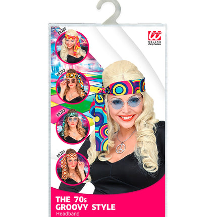 Widmann SRL Hippie hoofdband blauw tinten