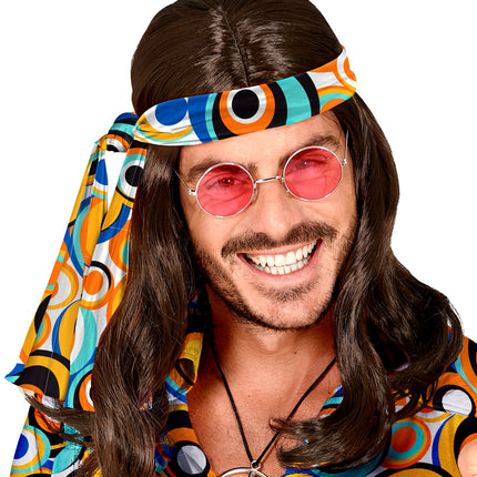 Widmann SRL Hippie hoofdband gekleurde bollen