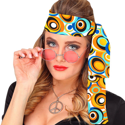 Widmann SRL Hippie hoofdband gekleurde bollen