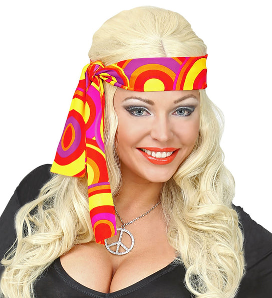 Widmann SRL Hippie hoofdband rood geel oranje