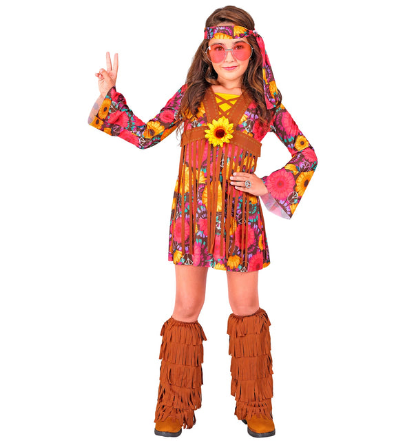 Widmann SRL Hippie jurkje flower power kinderen