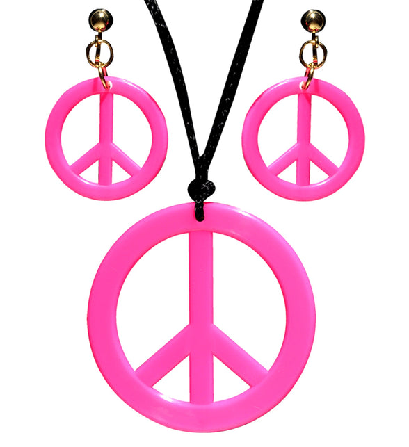 Widmann SRL Hippie ketting en oorbellen groen