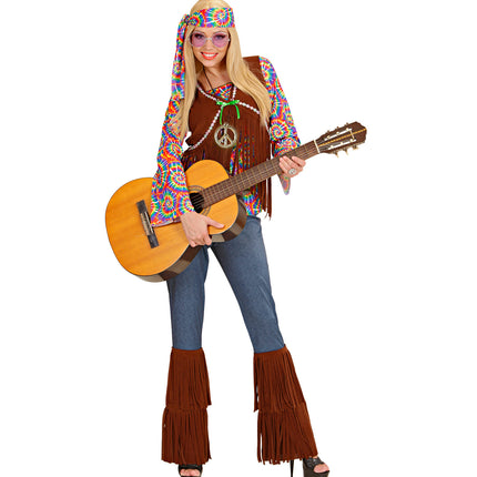 Widmann SRL Hippie kostuum Flower Power dames