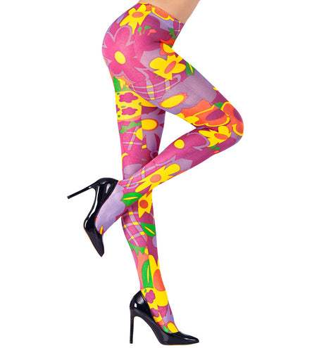 Widmann SRL Hippie panty roze flower power